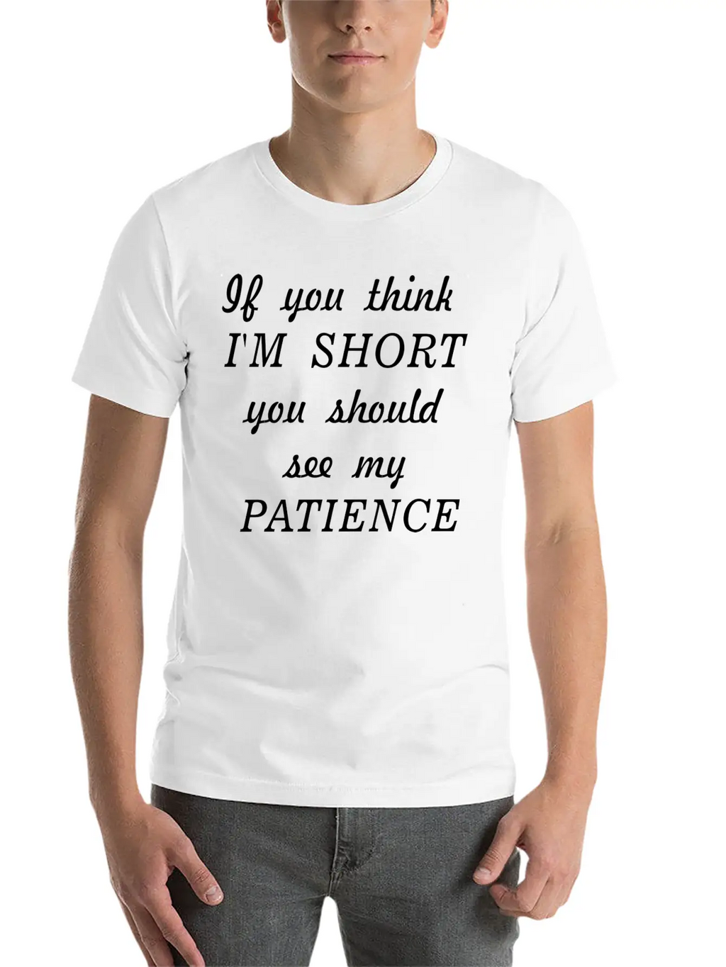 Funny Black Text Unisex Short Sleeve Soft Cotton T-Shirt – Casual Everyday Wear