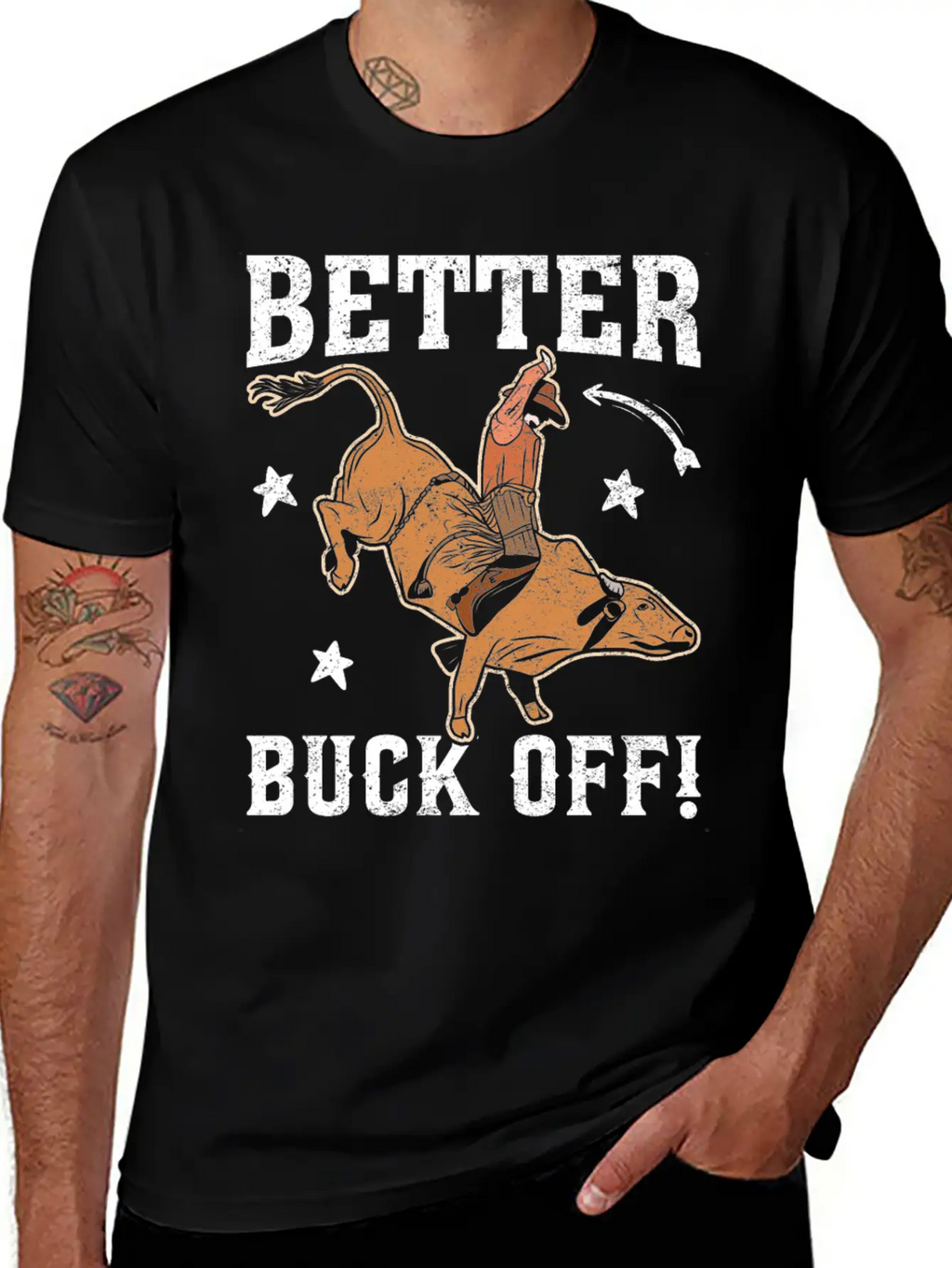 Funny Bull Rider Bull Riding Cowboy Casual Graphic T-Shirt – Simple And Comfortable Daily Wear
