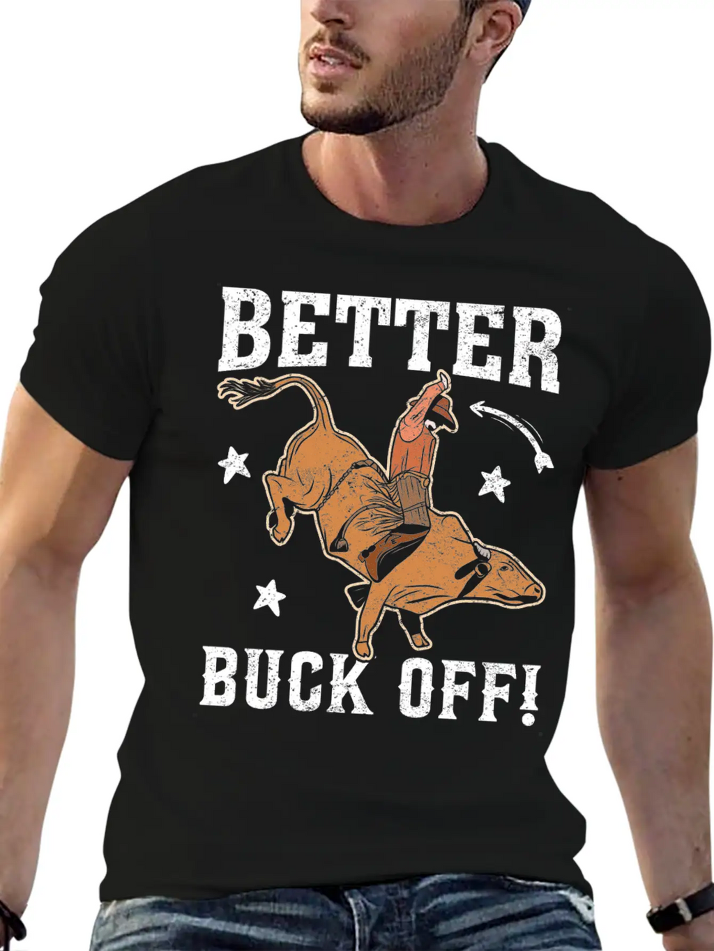 Funny Bull Rider Bull Riding Cowboy Casual Graphic T-Shirt – Simple And Comfortable Daily Wear