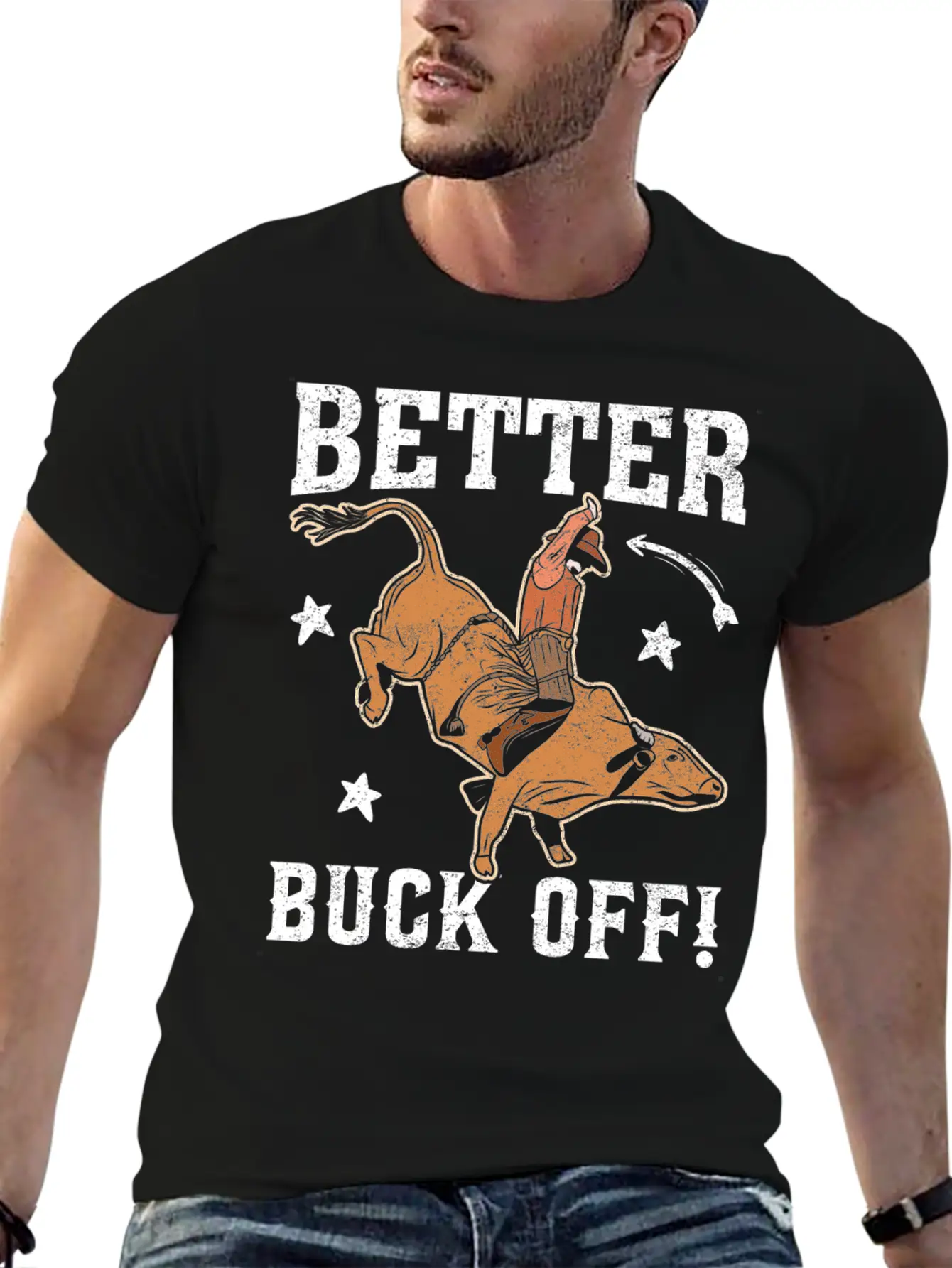 Funny Bull Rider Bull Riding Cowboy Casual Graphic T-Shirt – Simple And Comfortable Daily Wear