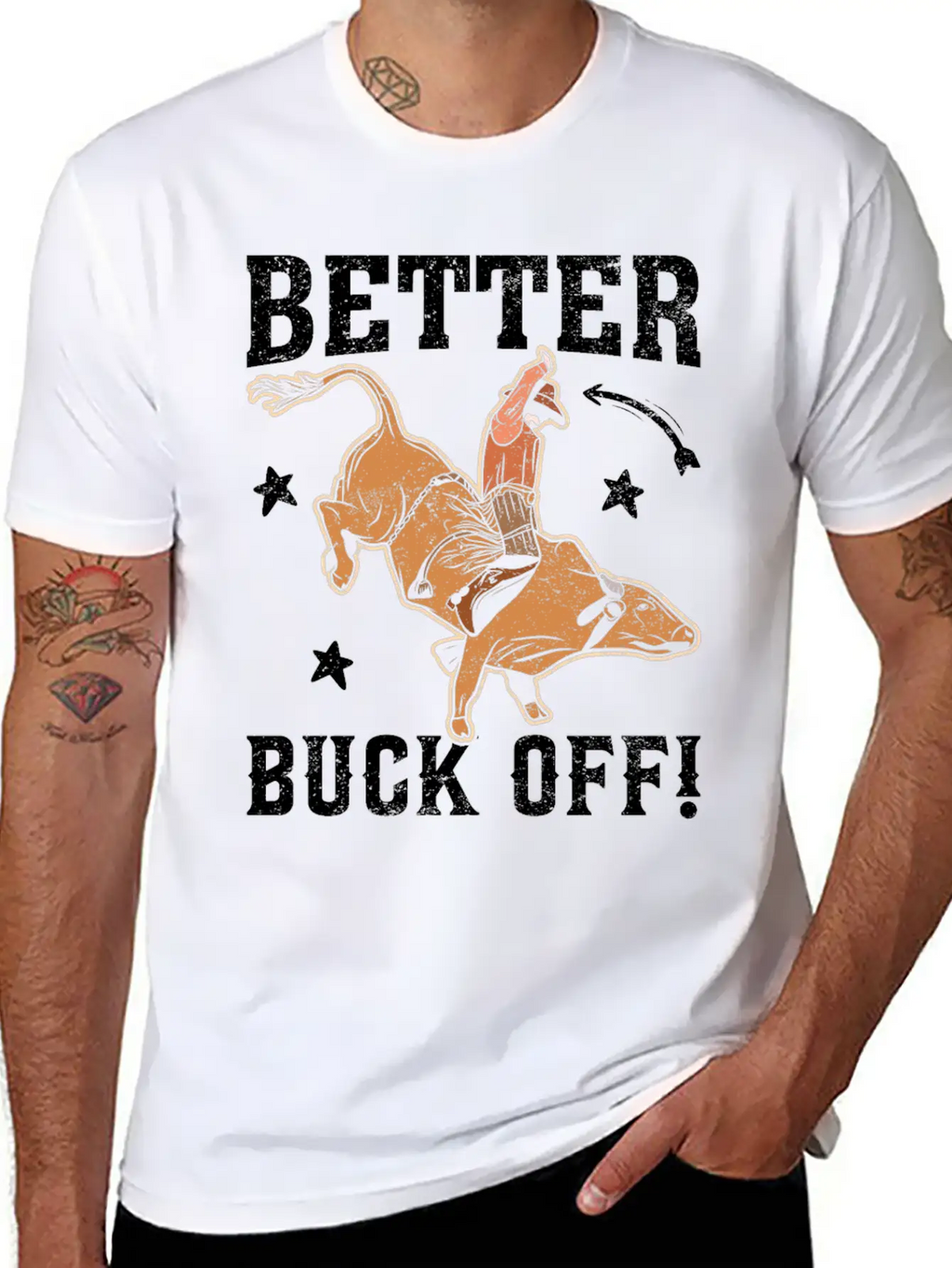 Funny Bull Rider Bull Riding Cowboy Casual Graphic T-Shirt – Simple And Comfortable Daily Wear