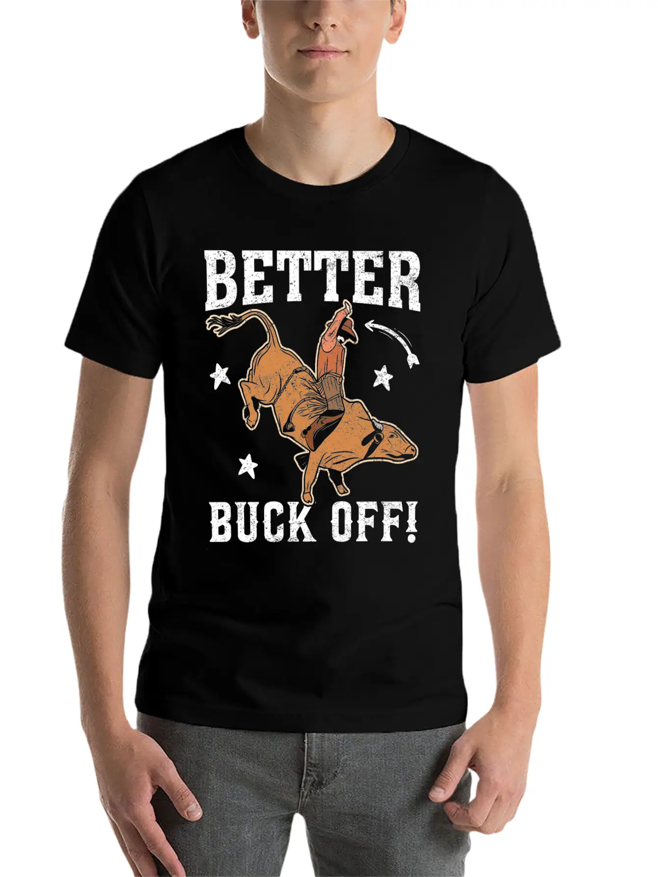 Funny Bull Rider Bull Riding Cowboy Casual Graphic T-Shirt – Simple And Comfortable Daily Wear