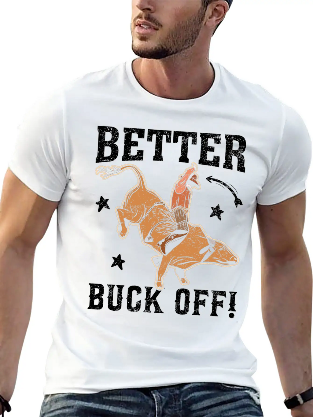Funny Bull Rider Bull Riding Cowboy Casual Graphic T-Shirt – Simple And Comfortable Daily Wear