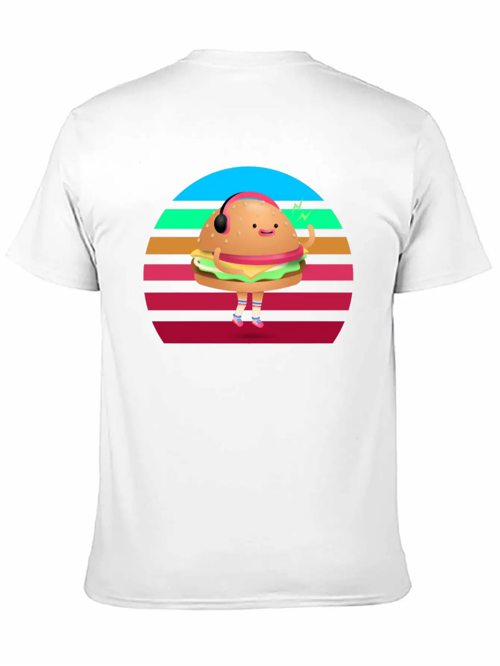 Funny Cheeseburger Sunset Classic Fit Graphic Tee For Daily Comfort – Unisex Cotton Shirt