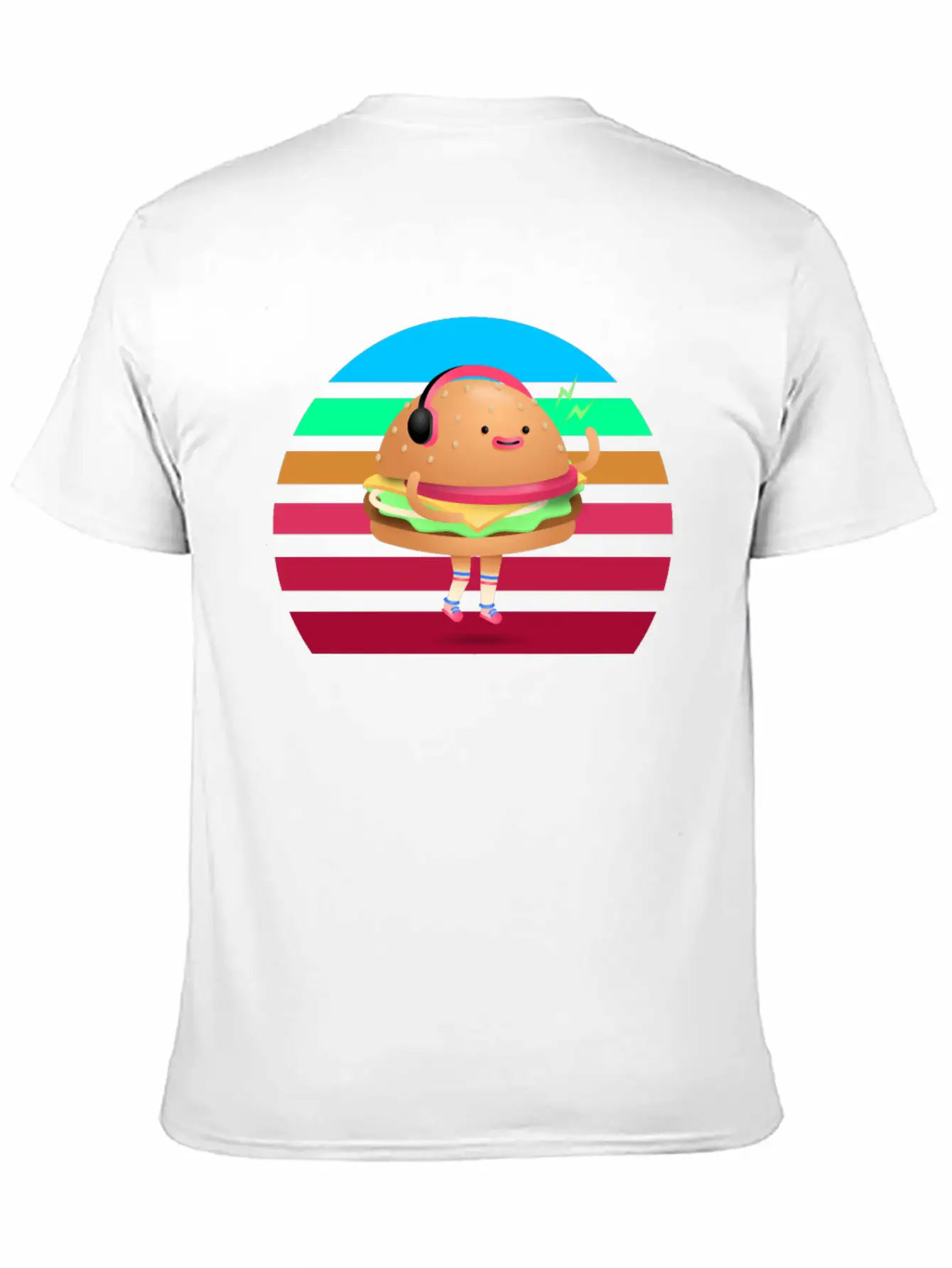 Funny Cheeseburger Sunset Classic Fit Graphic Tee For Daily Comfort – Unisex Cotton Shirt