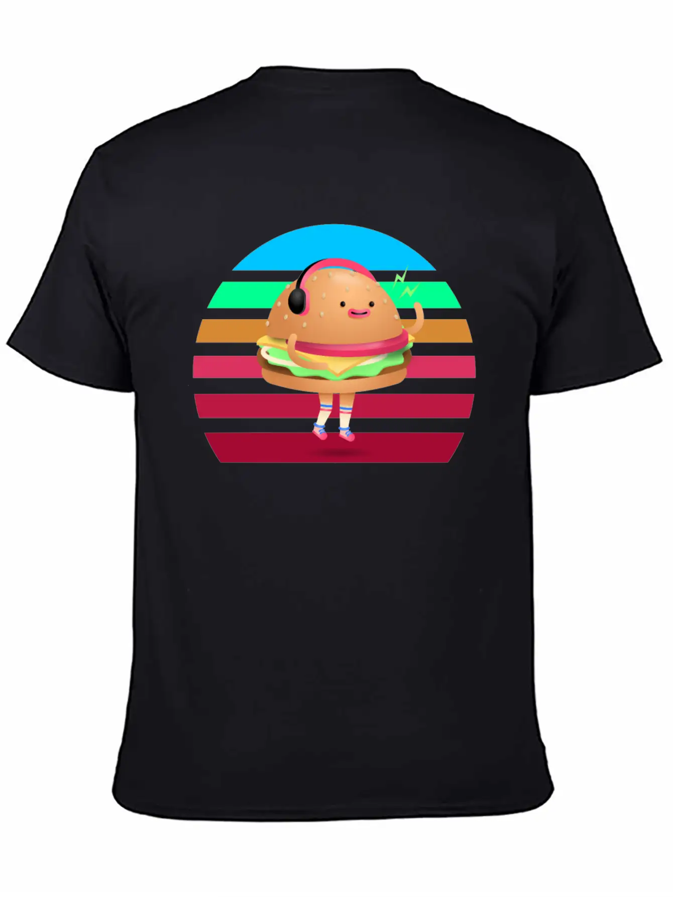 Funny Cheeseburger Sunset Classic Fit Graphic Tee For Daily Comfort – Unisex Cotton Shirt