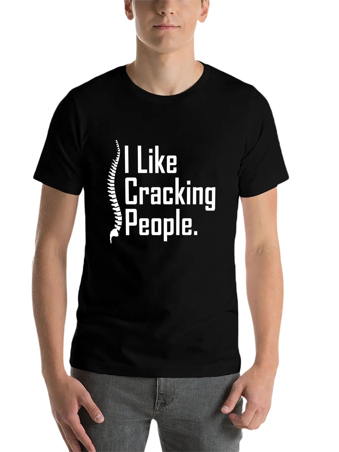 Funny Chiropractor Joke Unisex Casual T-Shirt – Clean Design For Daily Comfort