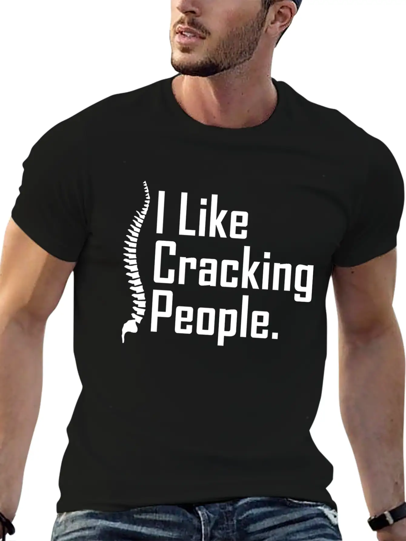 Funny Chiropractor Joke Unisex Casual T-Shirt – Clean Design For Daily Comfort