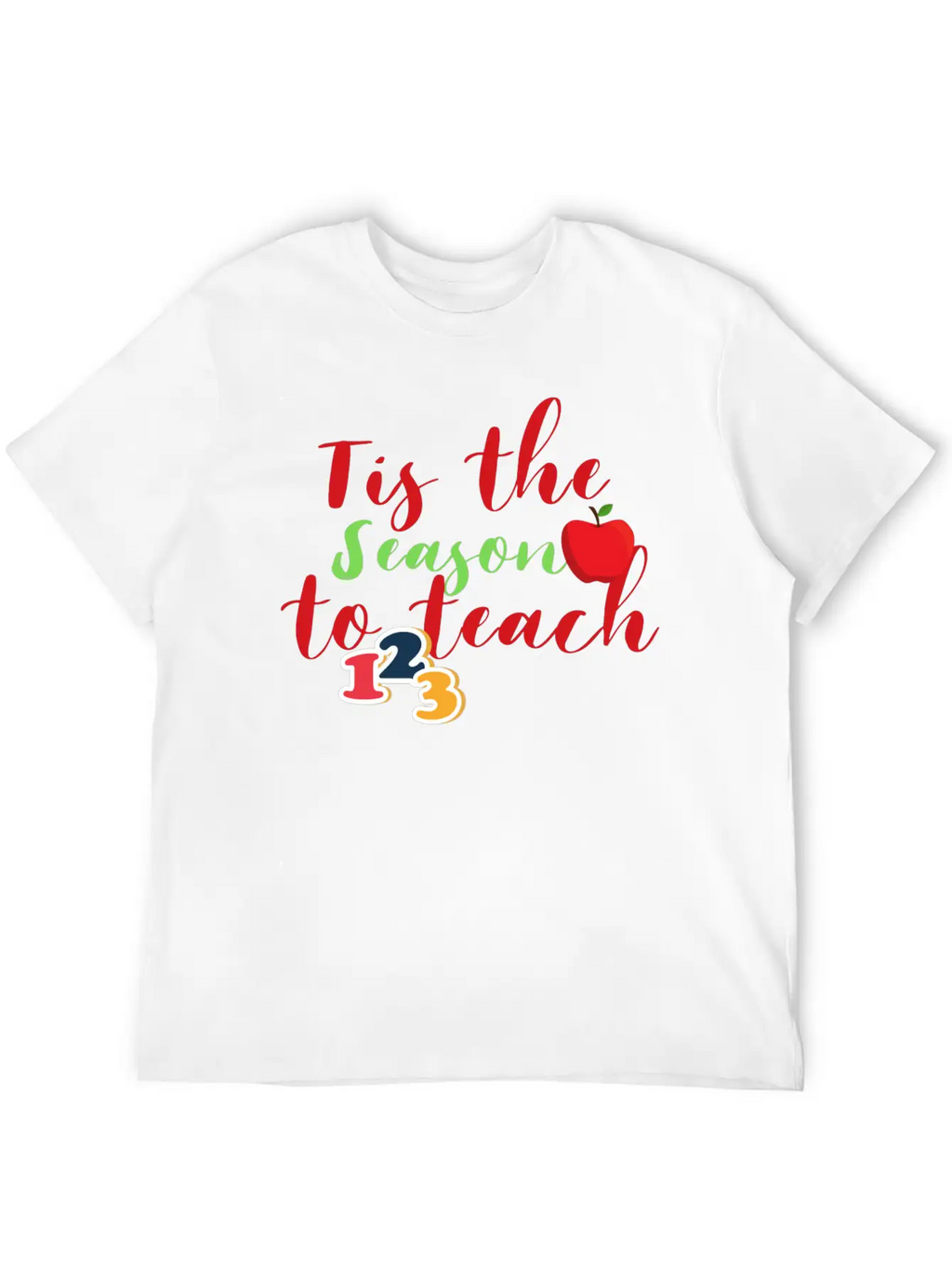 Funny Christmas Teacher Tis The Season To Teach Essential Cotton Tee For Daily Outfits – Unisex Style