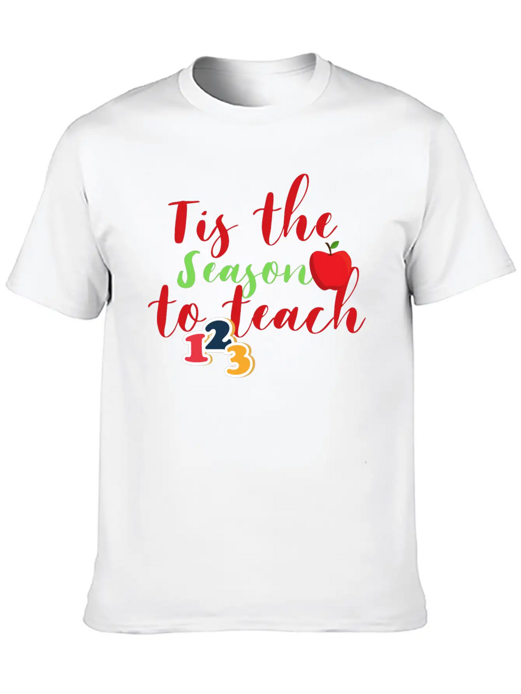 Funny Christmas Teacher Tis The Season To Teach Essential Cotton Tee For Daily Outfits – Unisex Style