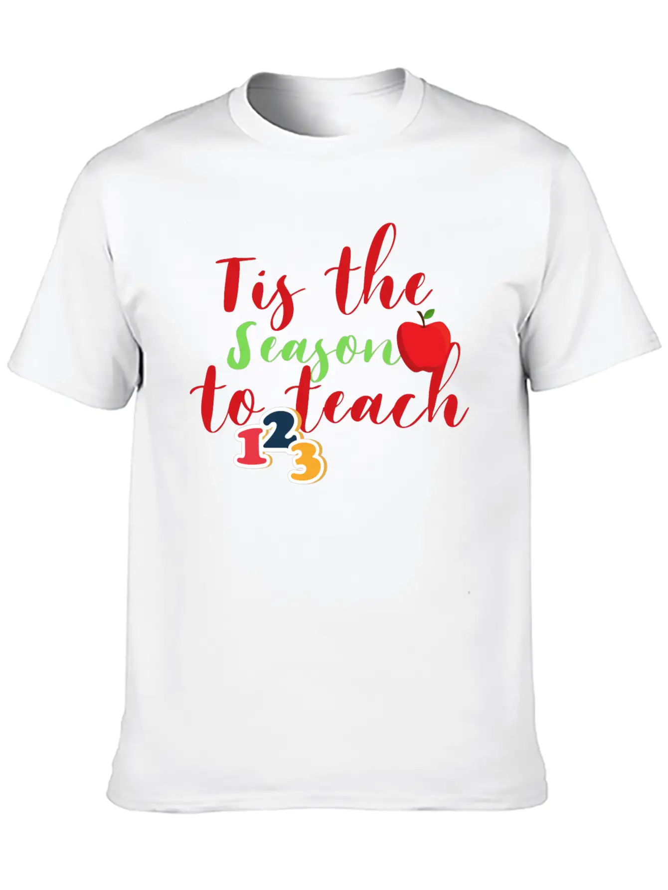 Funny Christmas Teacher Tis The Season To Teach Essential Cotton Tee For Daily Outfits – Unisex Style