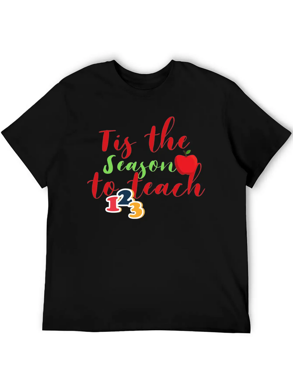 Funny Christmas Teacher Tis The Season To Teach Essential Cotton Tee For Daily Outfits – Unisex Style