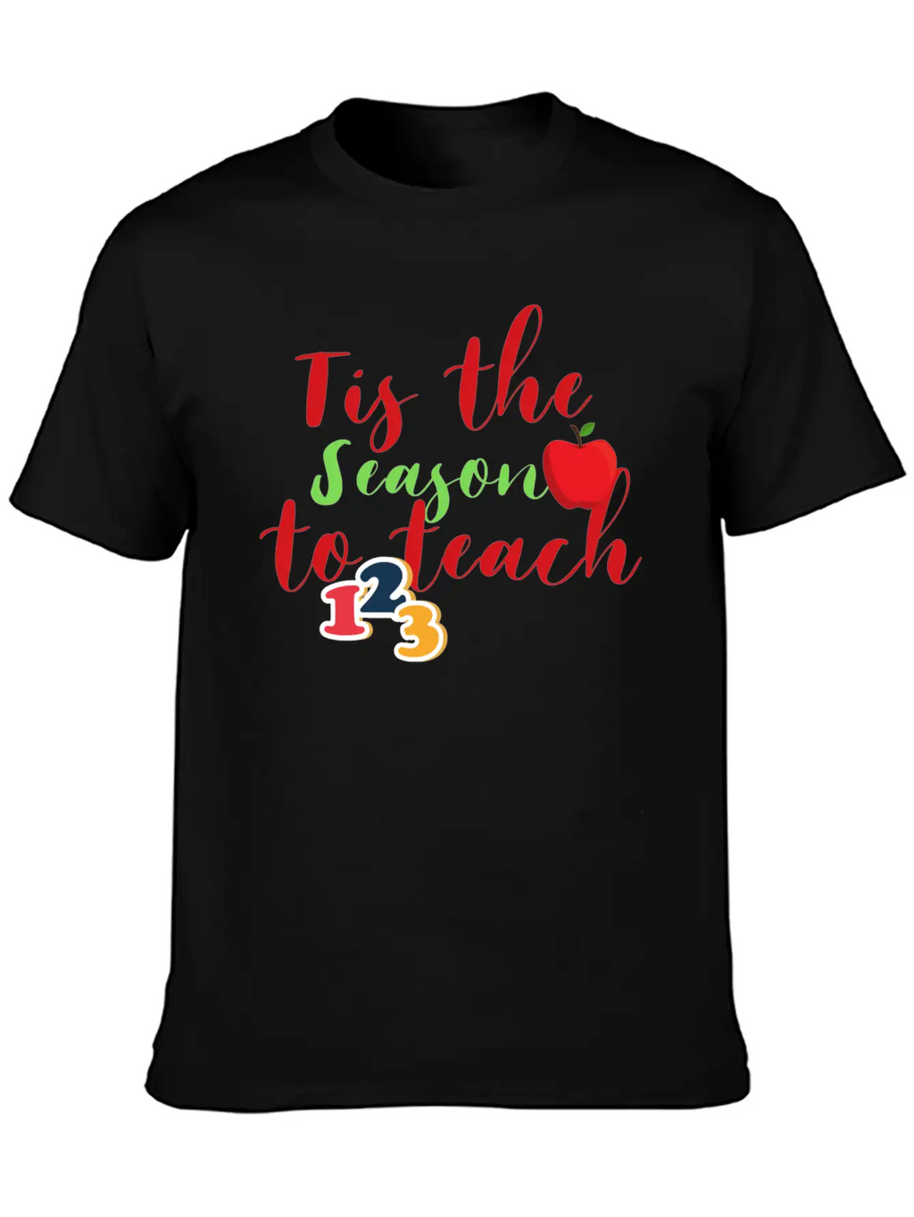 Funny Christmas Teacher Tis The Season To Teach Essential Cotton Tee For Daily Outfits – Unisex Style
