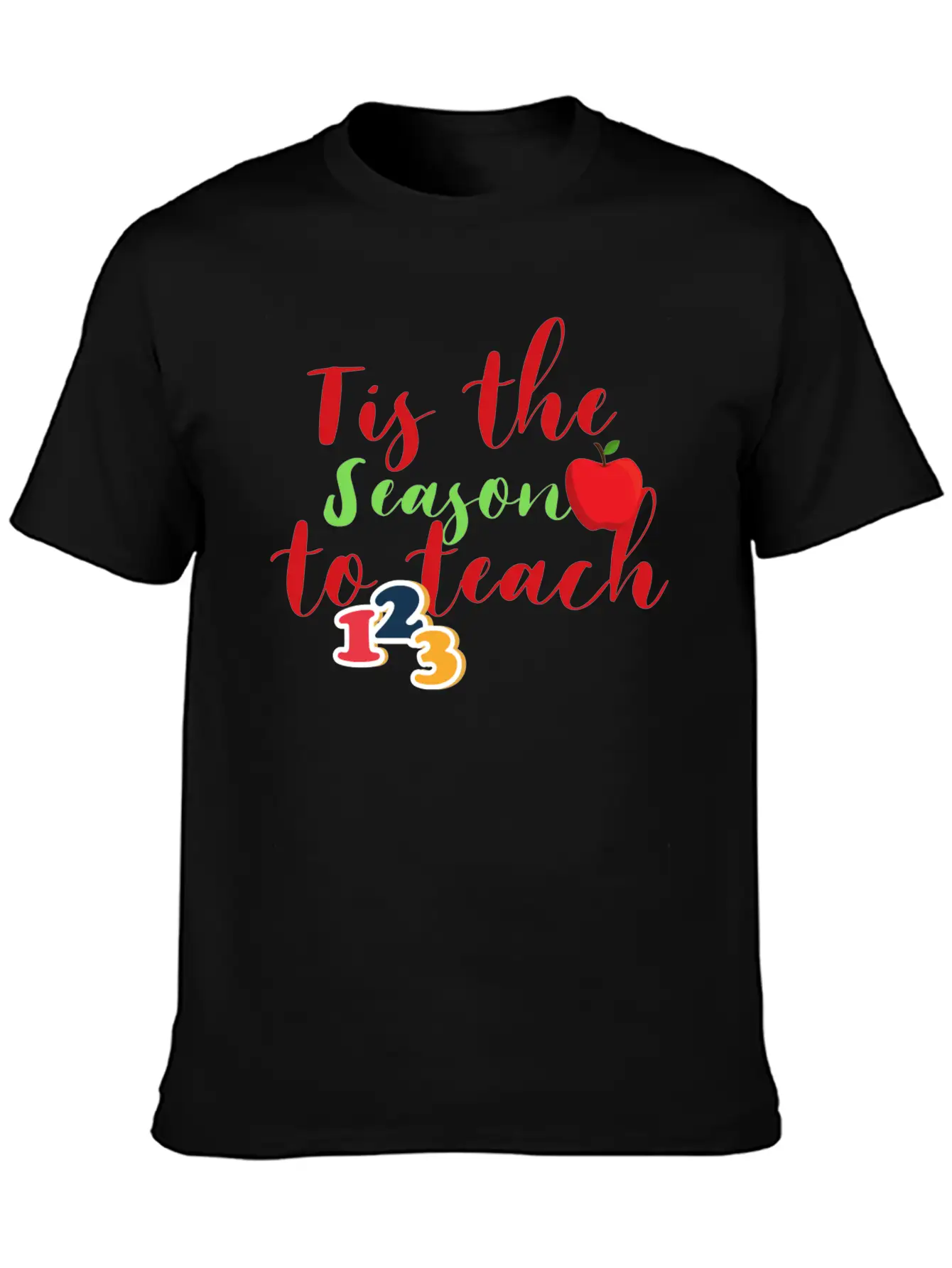 Funny Christmas Teacher Tis The Season To Teach Essential Cotton Tee For Daily Outfits – Unisex Style