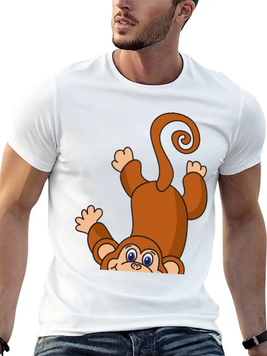 Funny Cool Cute Monkey Ape Casual Graphic T-Shirt – Simple And Comfortable Daily Wear