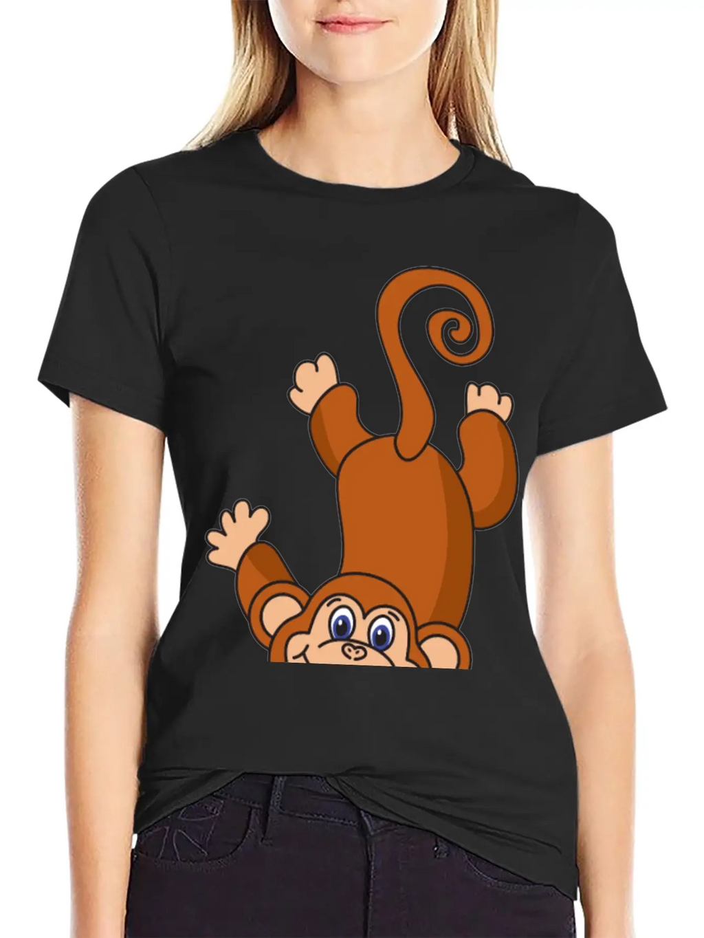 Funny Cool Cute Monkey Ape Casual Graphic T-Shirt – Simple And Comfortable Daily Wear