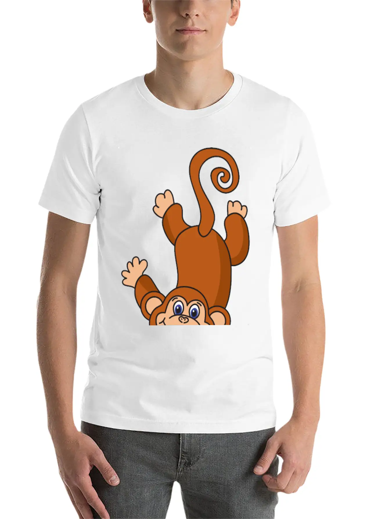 Funny Cool Cute Monkey Ape Casual Graphic T-Shirt – Simple And Comfortable Daily Wear