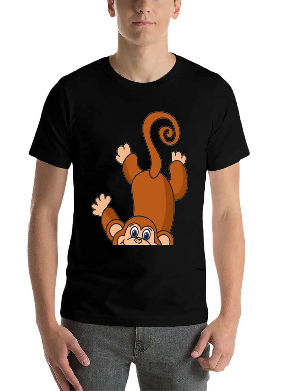 Funny Cool Cute Monkey Ape Casual Graphic T-Shirt – Simple And Comfortable Daily Wear