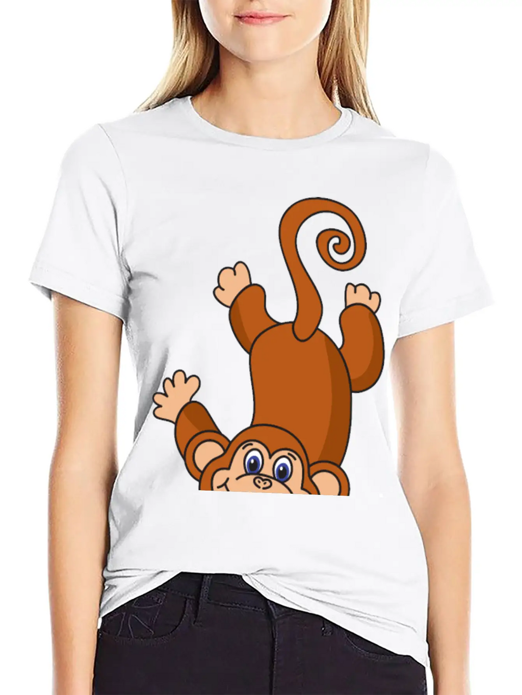 Funny Cool Cute Monkey Ape Casual Graphic T-Shirt – Simple And Comfortable Daily Wear