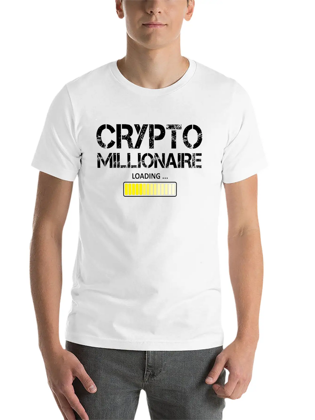 Funny Crypto Millionaire Loading Bitcoin Lover Unisex Casual T-Shirt – Clean Design For Daily Comfort