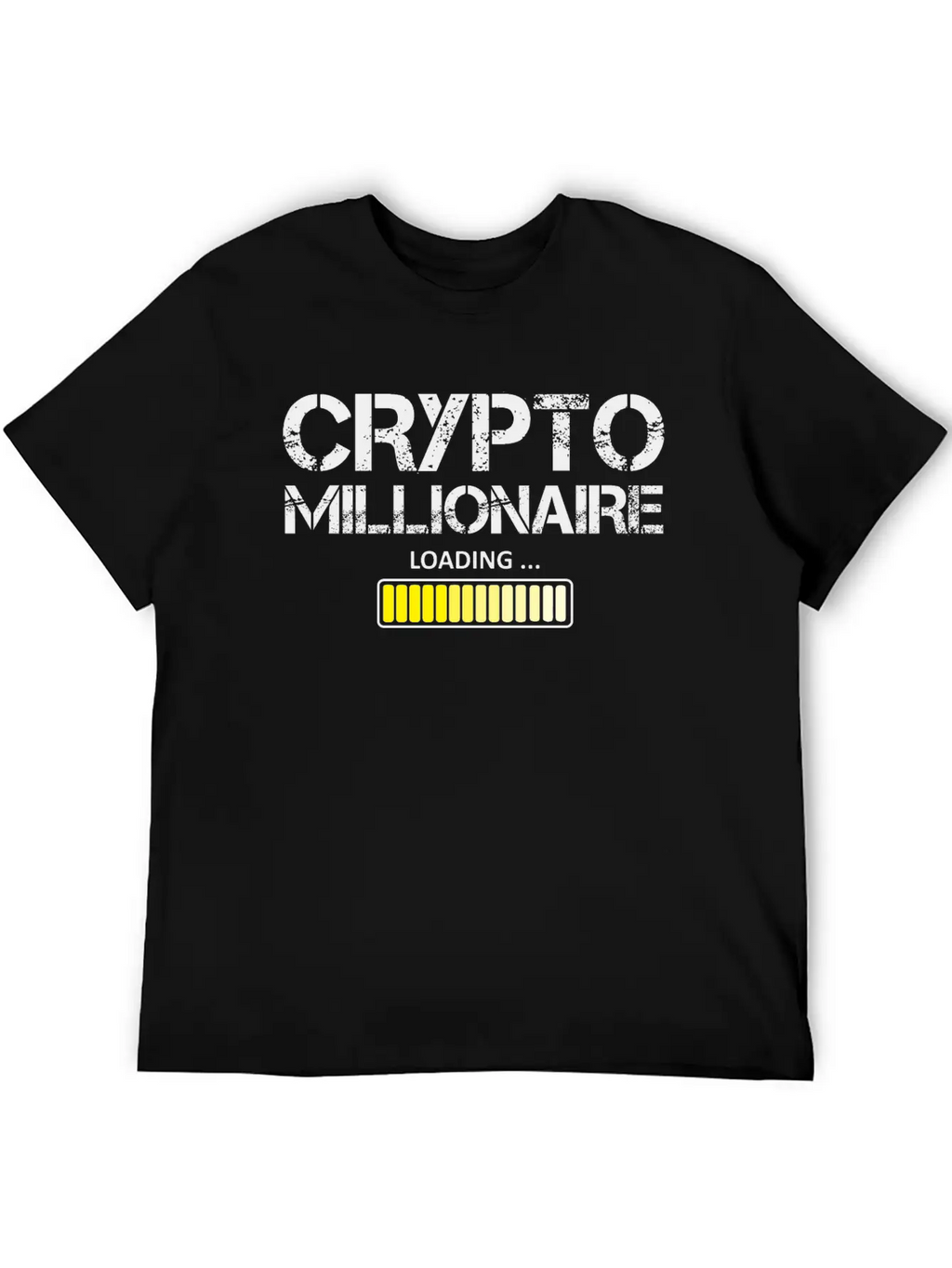 Funny Crypto Millionaire Loading Bitcoin Lover Unisex Casual T-Shirt – Clean Design For Daily Comfort