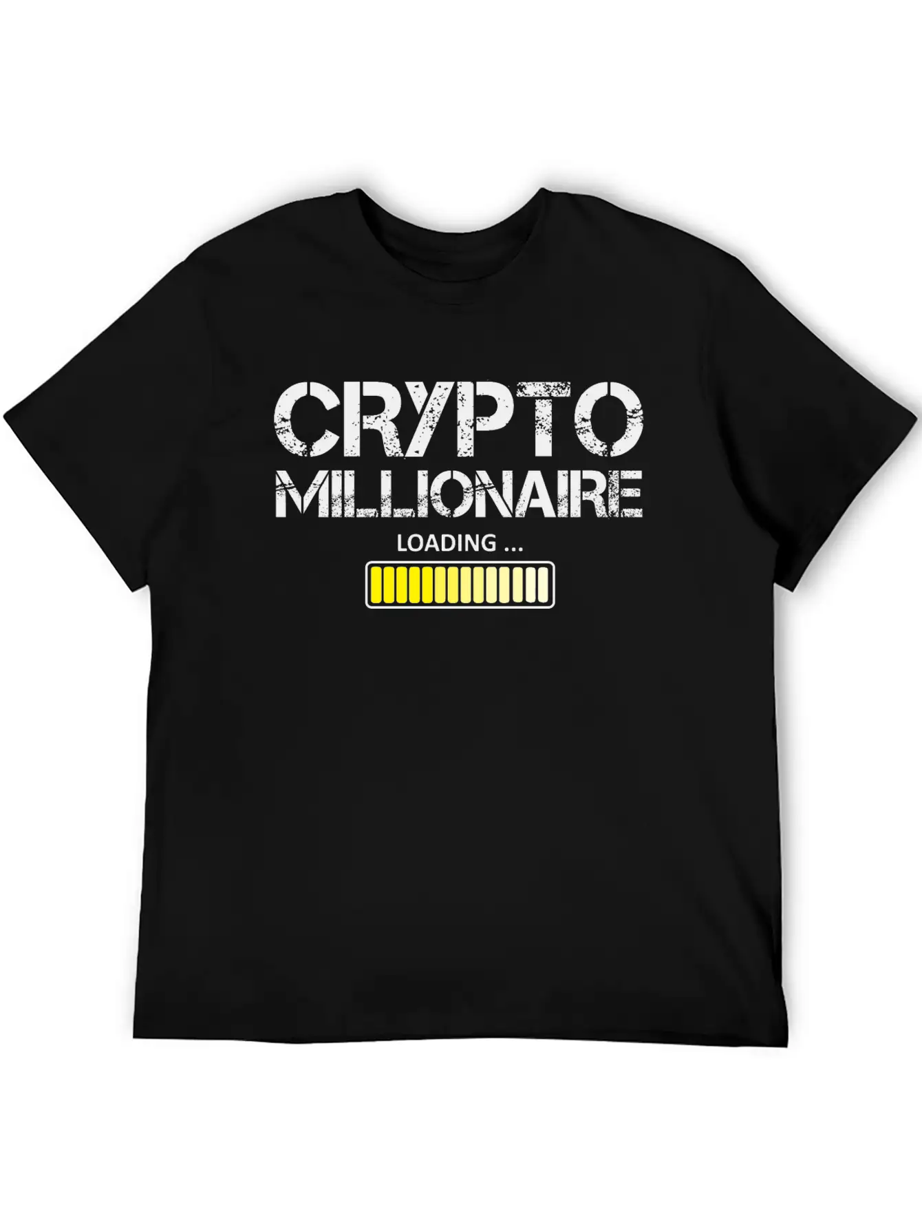 Funny Crypto Millionaire Loading Bitcoin Lover Unisex Casual T-Shirt – Clean Design For Daily Comfort