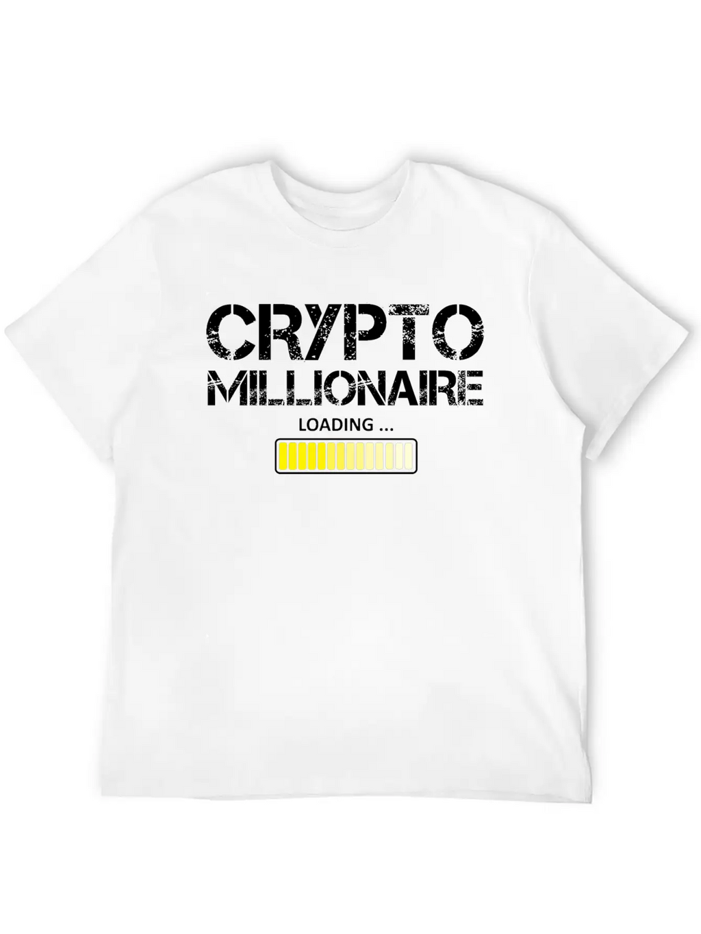 Funny Crypto Millionaire Loading Bitcoin Lover Unisex Casual T-Shirt – Clean Design For Daily Comfort