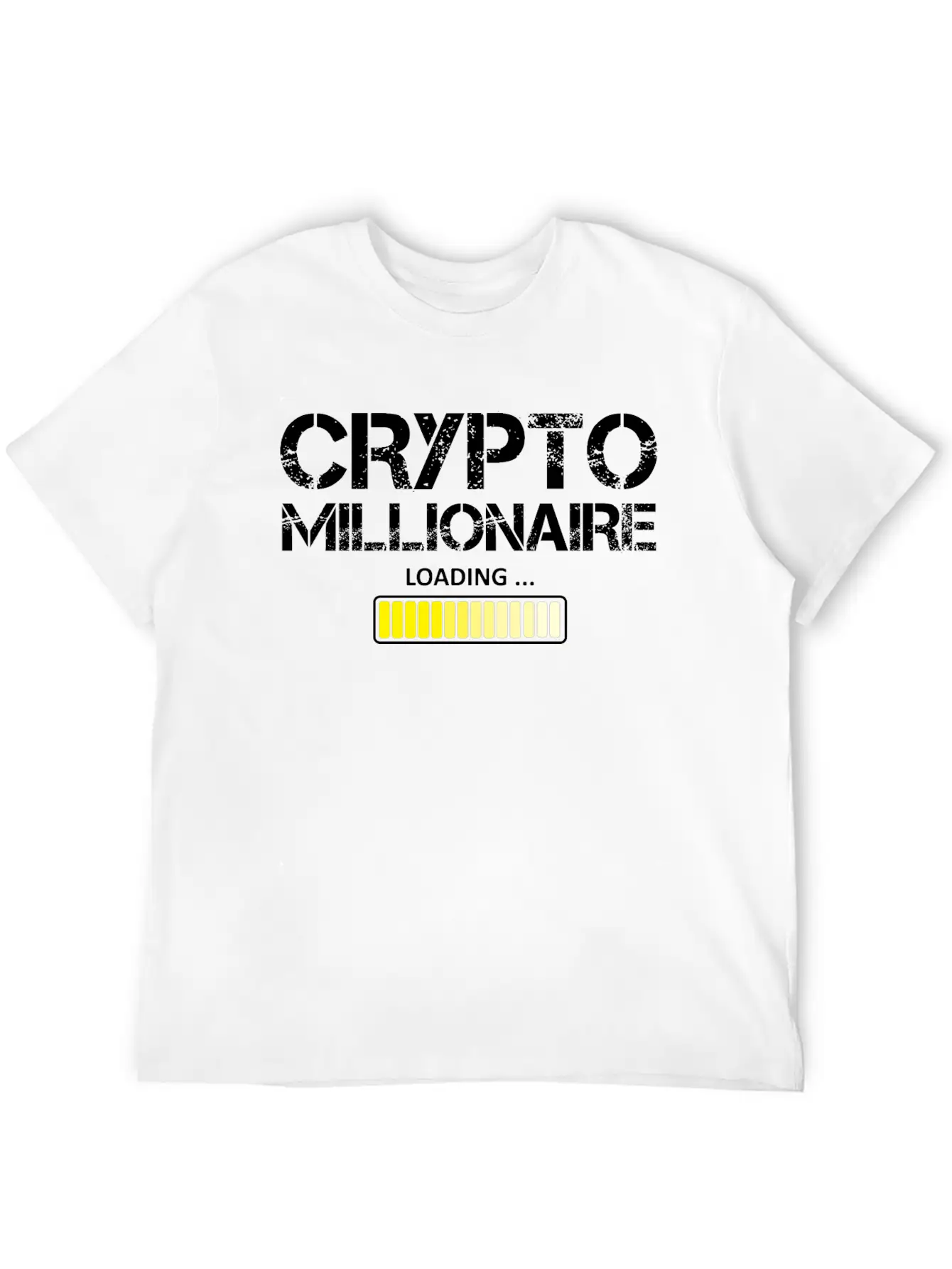 Funny Crypto Millionaire Loading Bitcoin Lover Unisex Casual T-Shirt – Clean Design For Daily Comfort