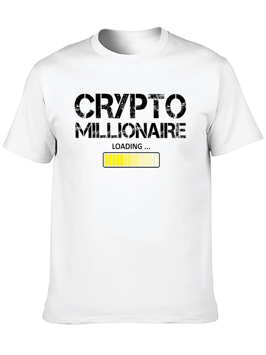 Funny Crypto Millionaire Loading Bitcoin Lover Unisex Casual T-Shirt – Clean Design For Daily Comfort