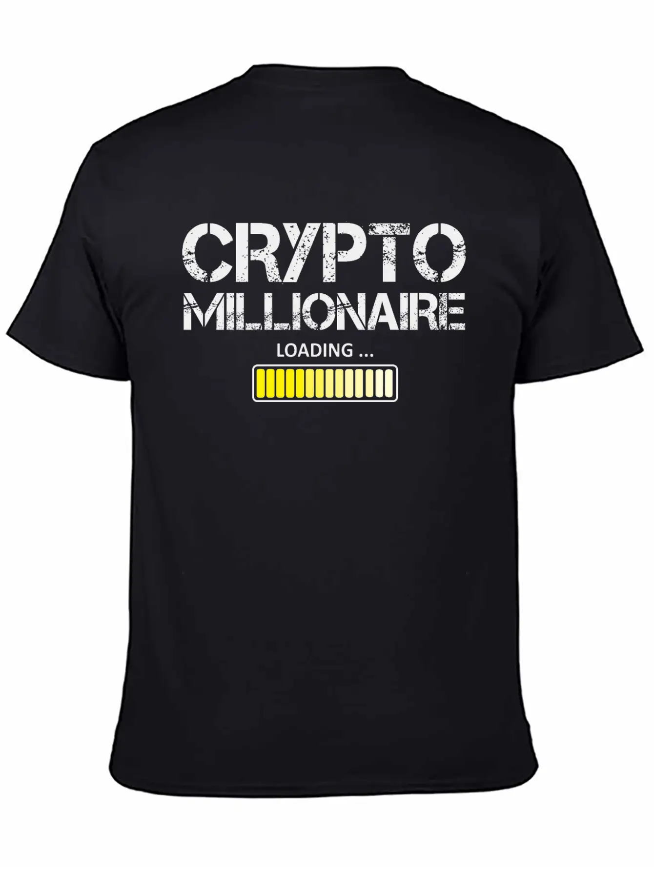 Funny Crypto Millionaire Loading Bitcoin Lover Unisex Casual T-Shirt – Clean Design For Daily Comfort