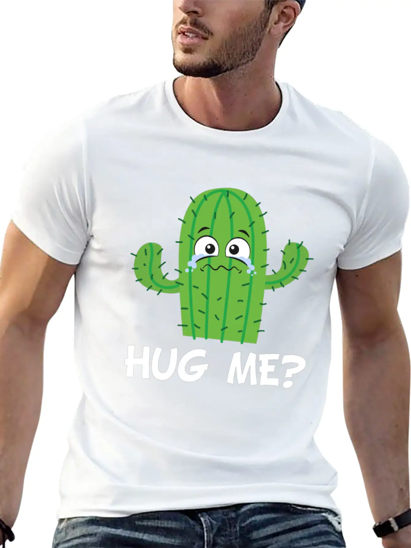 Funny Cute Cactus Classic Fit Graphic Tee For Daily Comfort – Unisex Cotton Shirt