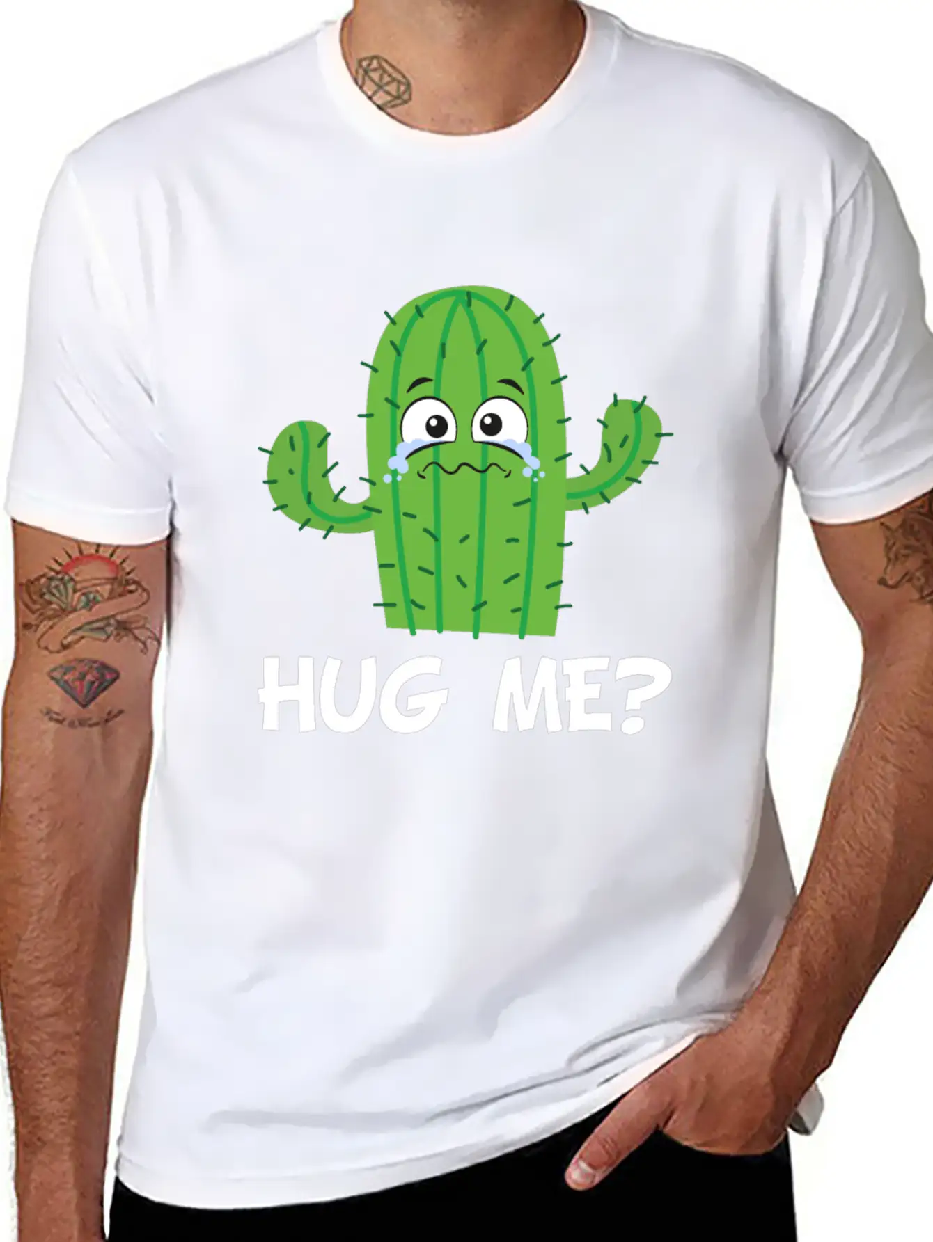 Funny Cute Cactus Classic Fit Graphic Tee For Daily Comfort – Unisex Cotton Shirt