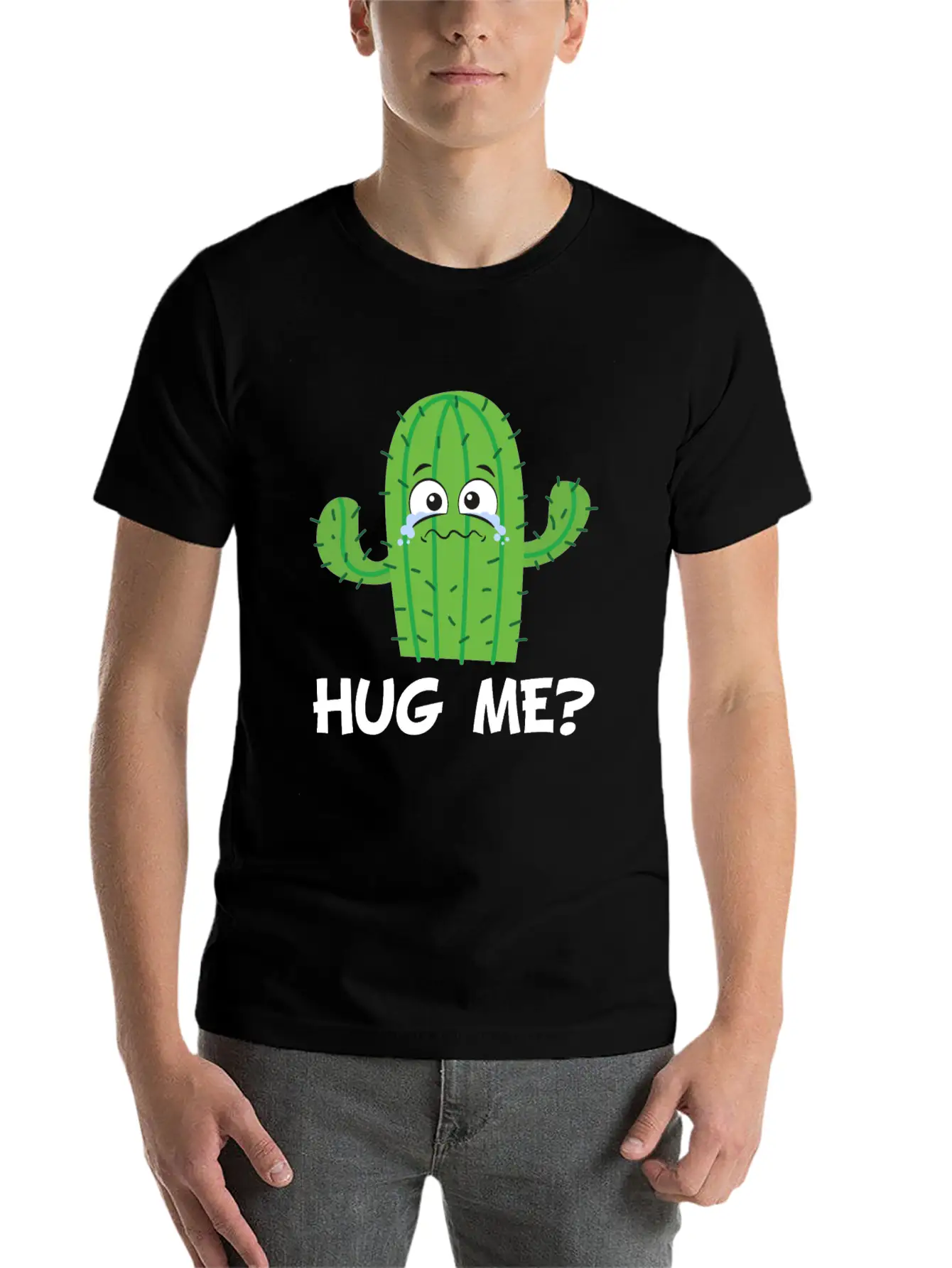 Funny Cute Cactus Classic Fit Graphic Tee For Daily Comfort – Unisex Cotton Shirt