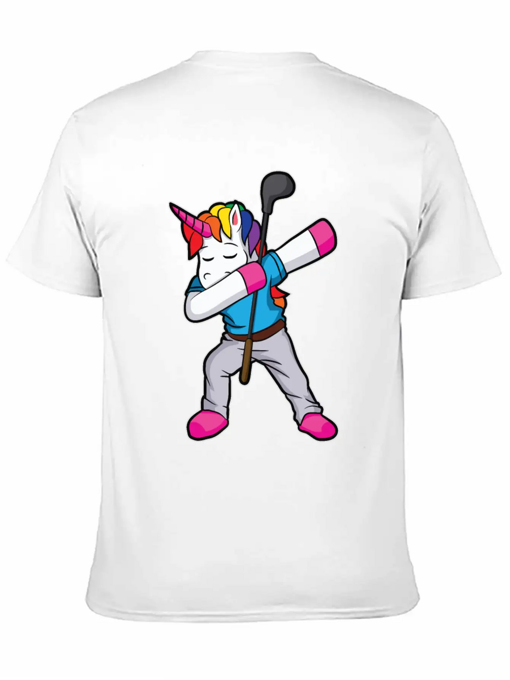 Funny Dabbing Unicorn Golfer Gift Golf Unisex Casual T-Shirt – Clean Design For Daily Comfort