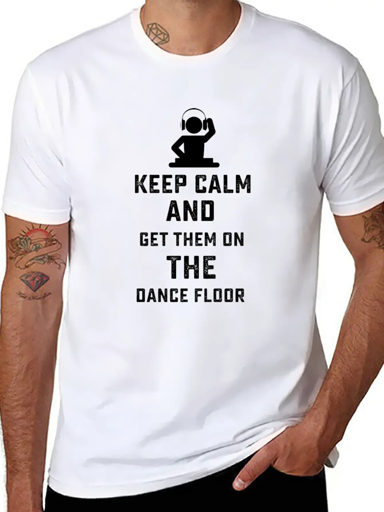 Funny DJ Music Superpower Tshirt Casual Graphic T-Shirt – Simple And Comfortable Daily Wear