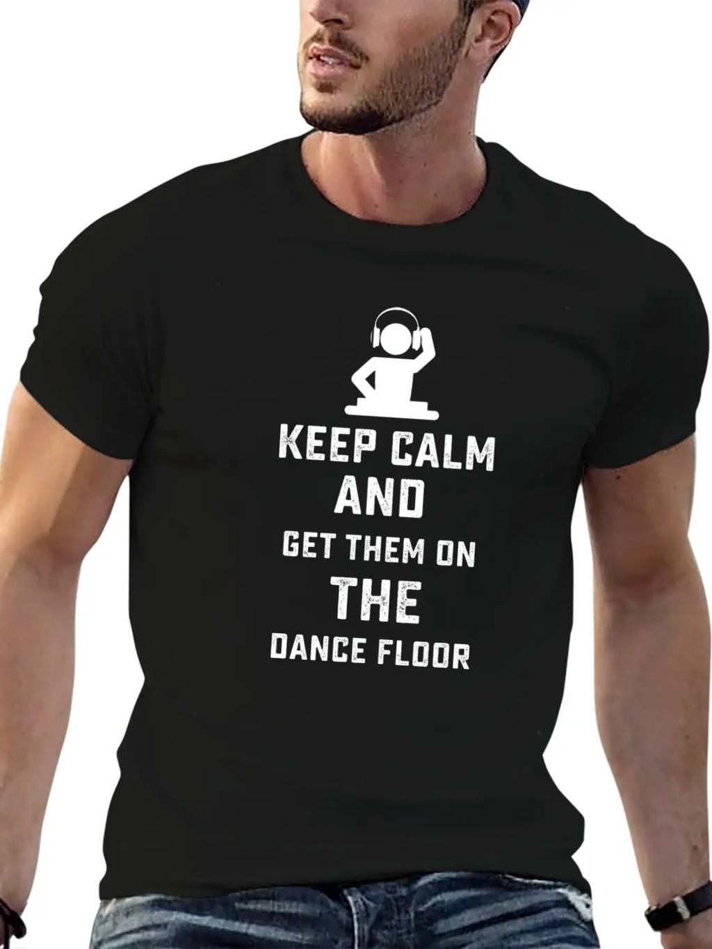 Funny DJ Music Superpower Tshirt Casual Graphic T-Shirt – Simple And Comfortable Daily Wear