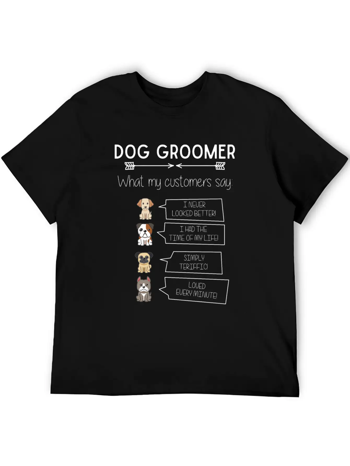 Funny Dog Grooming Humorous Puppy Groomer Fun Breathable Soft Cotton T-Shirt – Timeless Casual Look