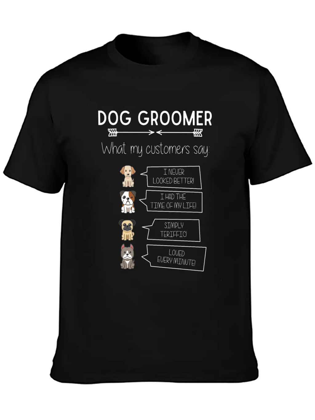 Funny Dog Grooming Humorous Puppy Groomer Fun Breathable Soft Cotton T-Shirt – Timeless Casual Look