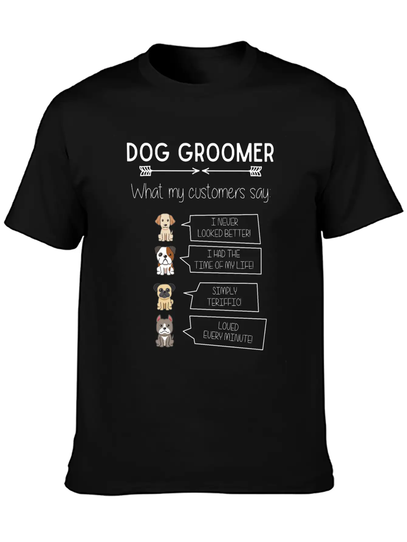 Funny Dog Grooming Humorous Puppy Groomer Fun Breathable Soft Cotton T-Shirt – Timeless Casual Look