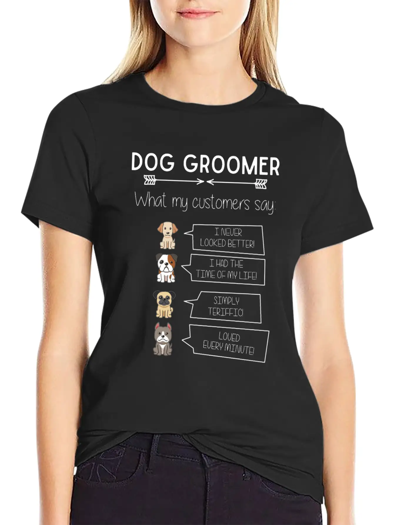Funny Dog Grooming Humorous Puppy Groomer Fun Breathable Soft Cotton T-Shirt – Timeless Casual Look