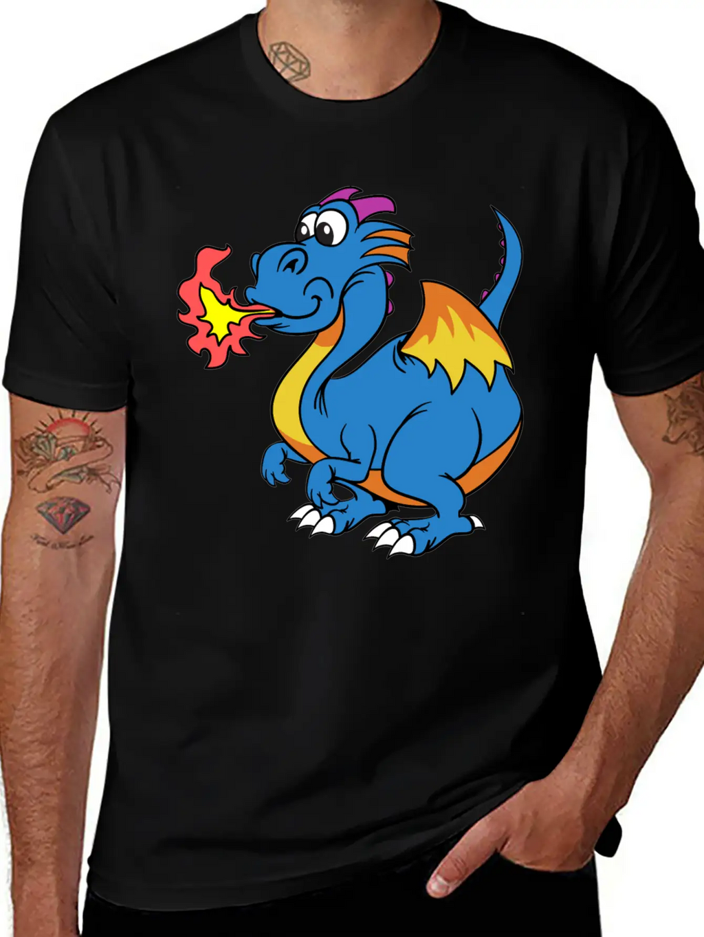 Funny Dragon Unisex Casual T-Shirt – Clean Design For Daily Comfort