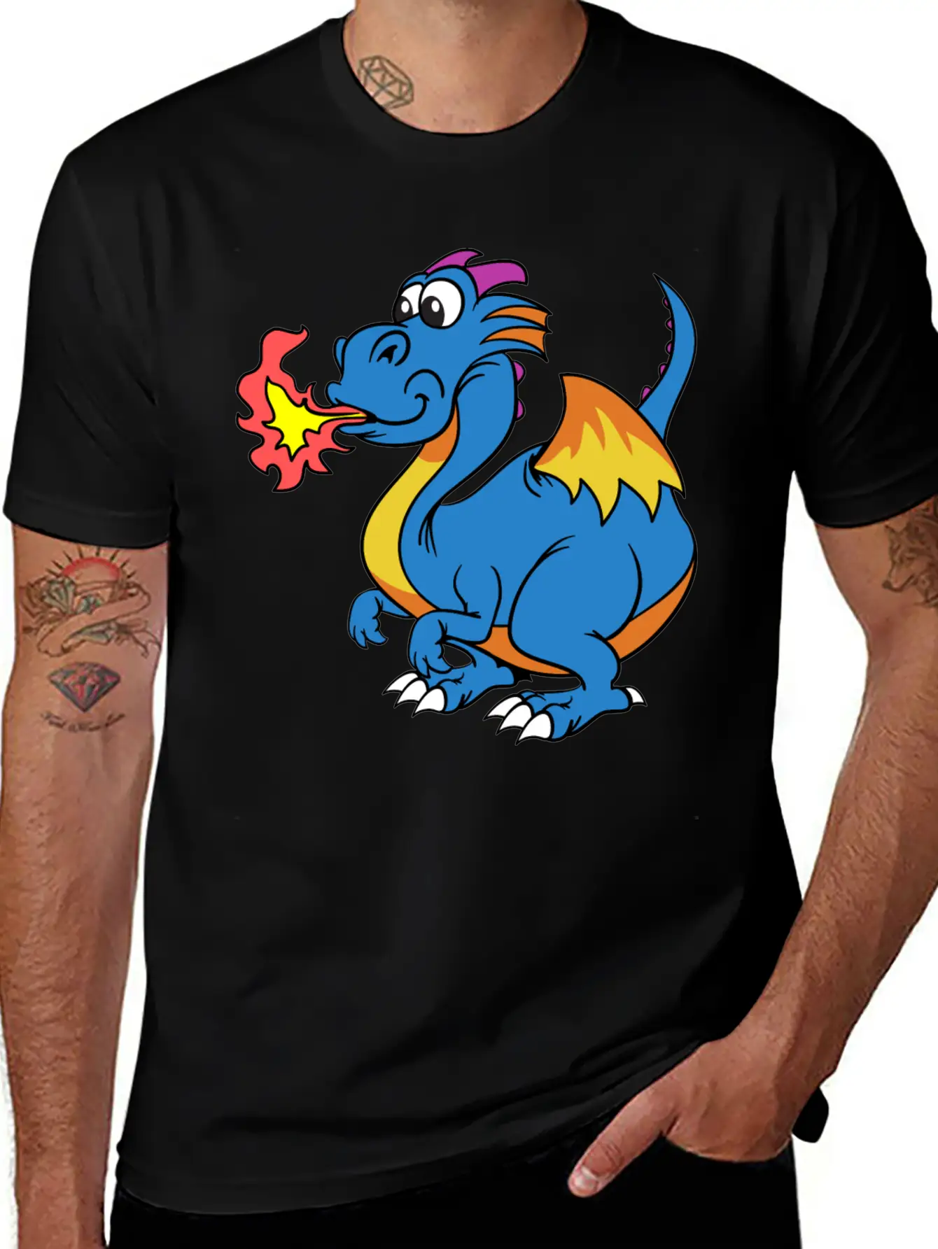Funny Dragon Unisex Casual T-Shirt – Clean Design For Daily Comfort