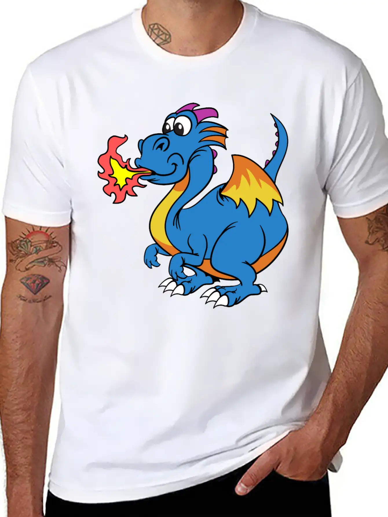 Funny Dragon Unisex Casual T-Shirt – Clean Design For Daily Comfort