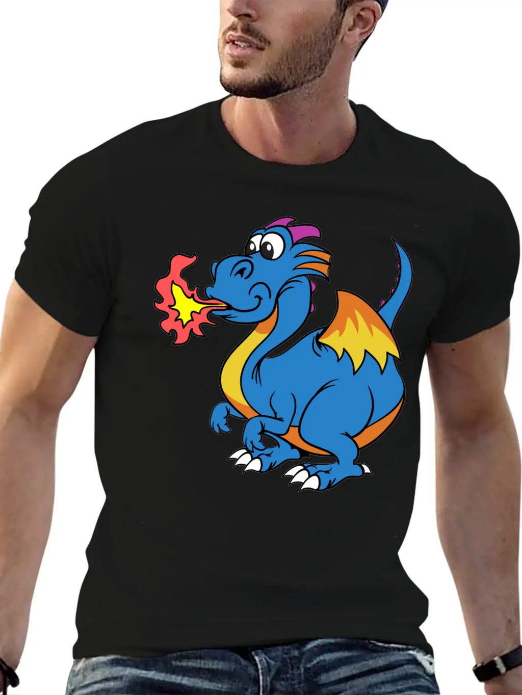 Funny Dragon Unisex Casual T-Shirt – Clean Design For Daily Comfort
