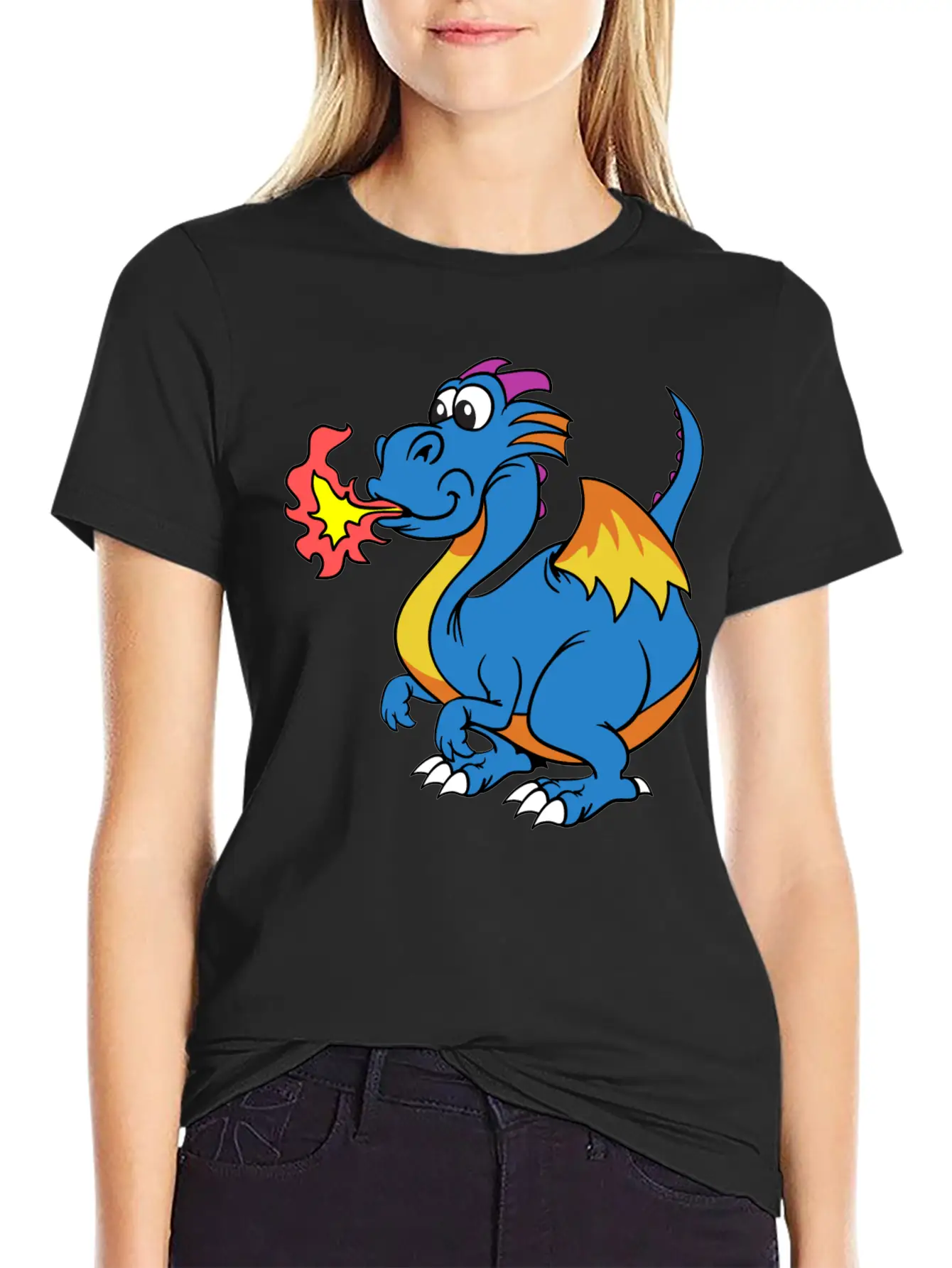 Funny Dragon Unisex Casual T-Shirt – Clean Design For Daily Comfort