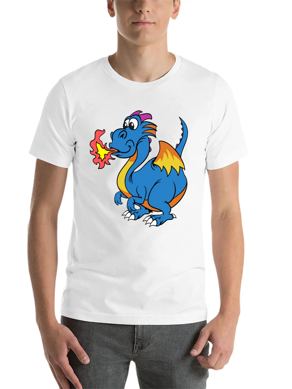 Funny Dragon Unisex Casual T-Shirt – Clean Design For Daily Comfort