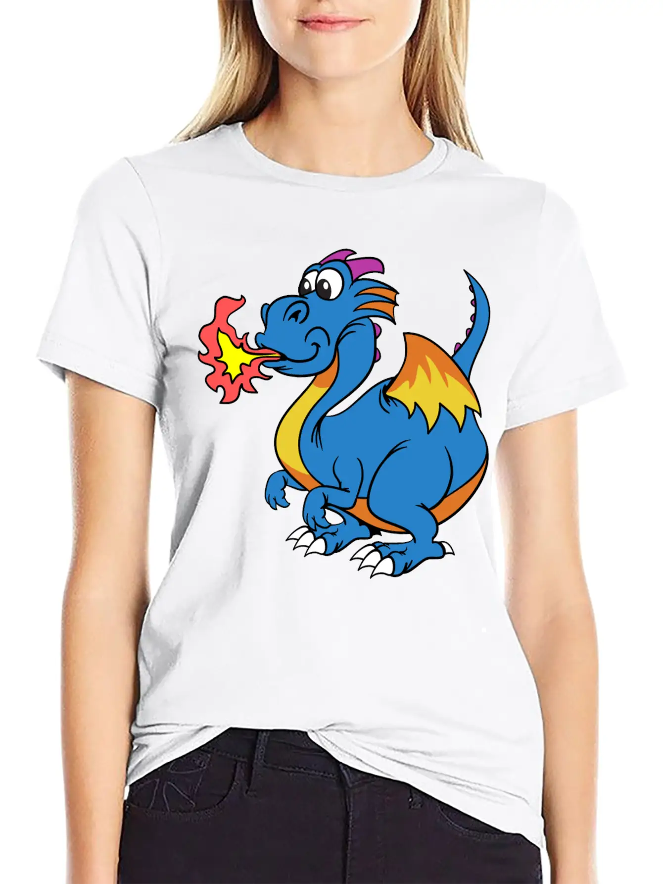 Funny Dragon Unisex Casual T-Shirt – Clean Design For Daily Comfort