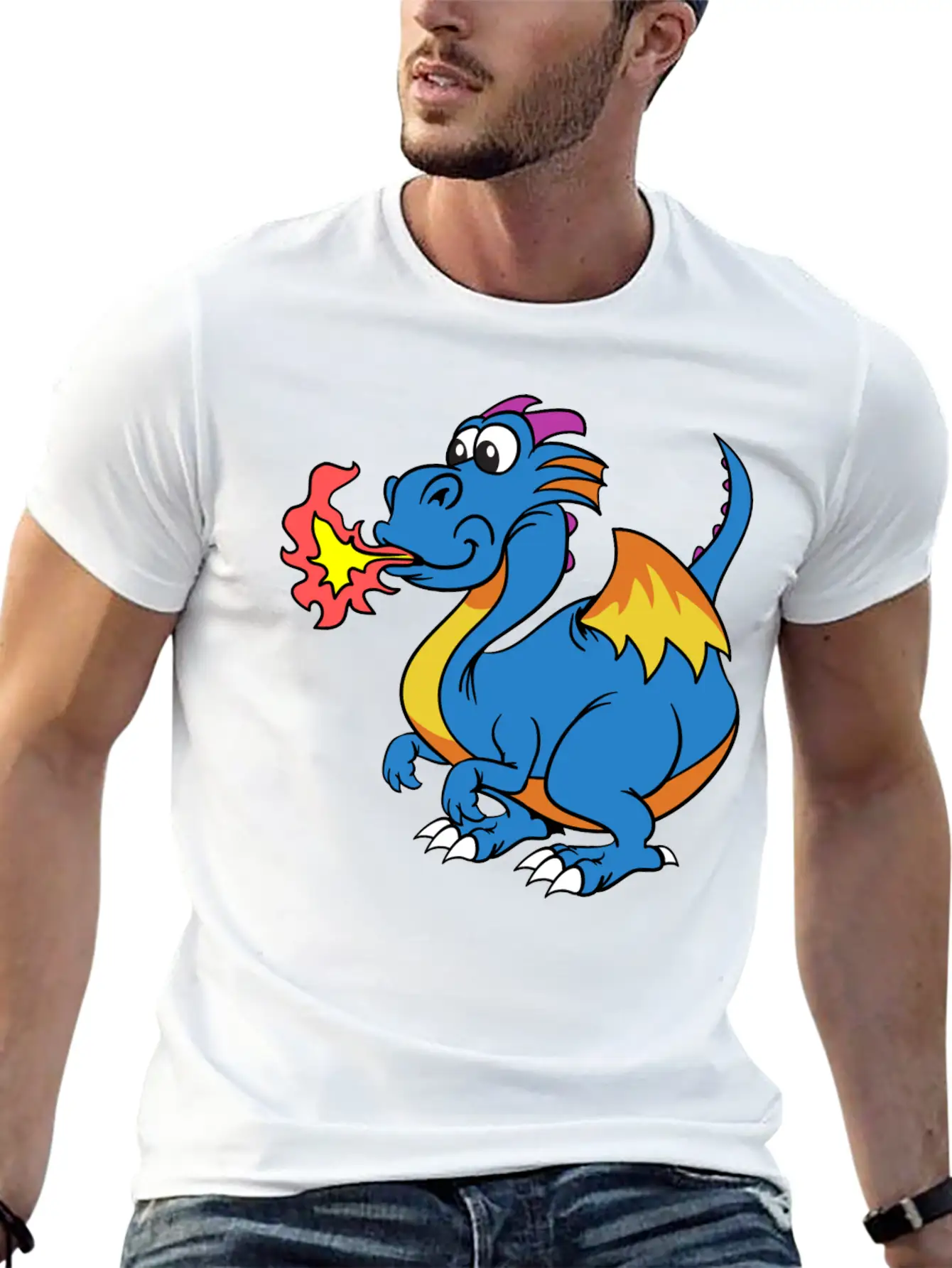 Funny Dragon Unisex Casual T-Shirt – Clean Design For Daily Comfort