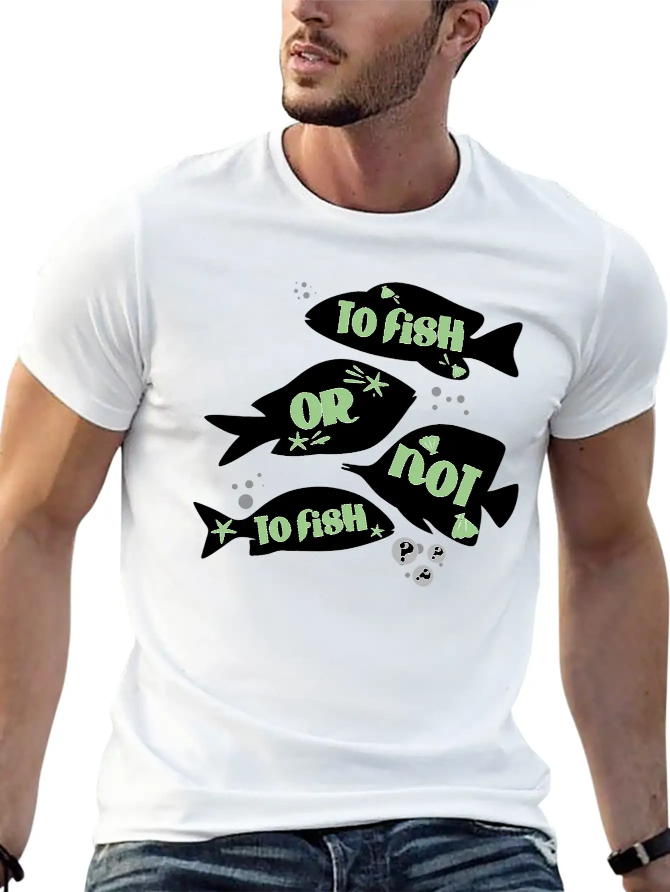 Funny Fishing To Fish Or Not To Fish Quote Unisex Casual T-Shirt – Clean Design For Daily Comfort