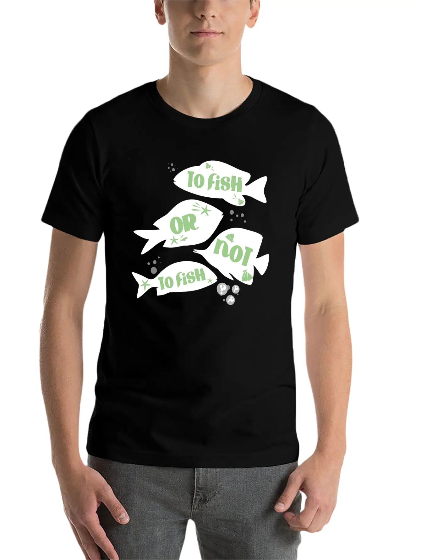 Funny Fishing To Fish Or Not To Fish Quote Unisex Casual T-Shirt – Clean Design For Daily Comfort
